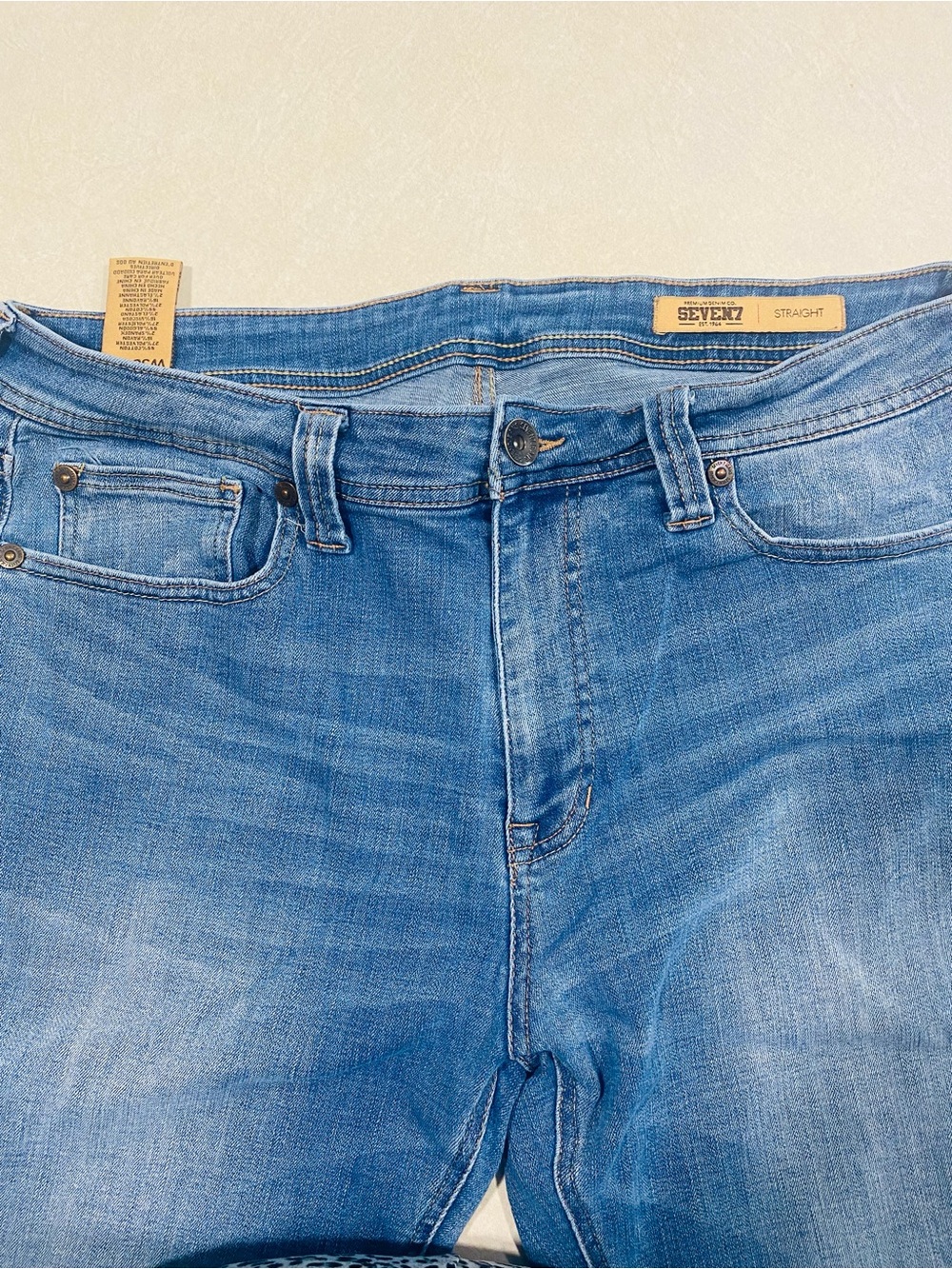 Seven7 Men's Straight Jeans - Medium Blue Wash